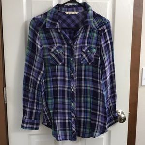 Purple Plaid Long Sleeve